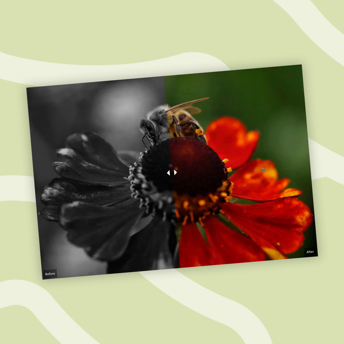 Control deslizante antes y después