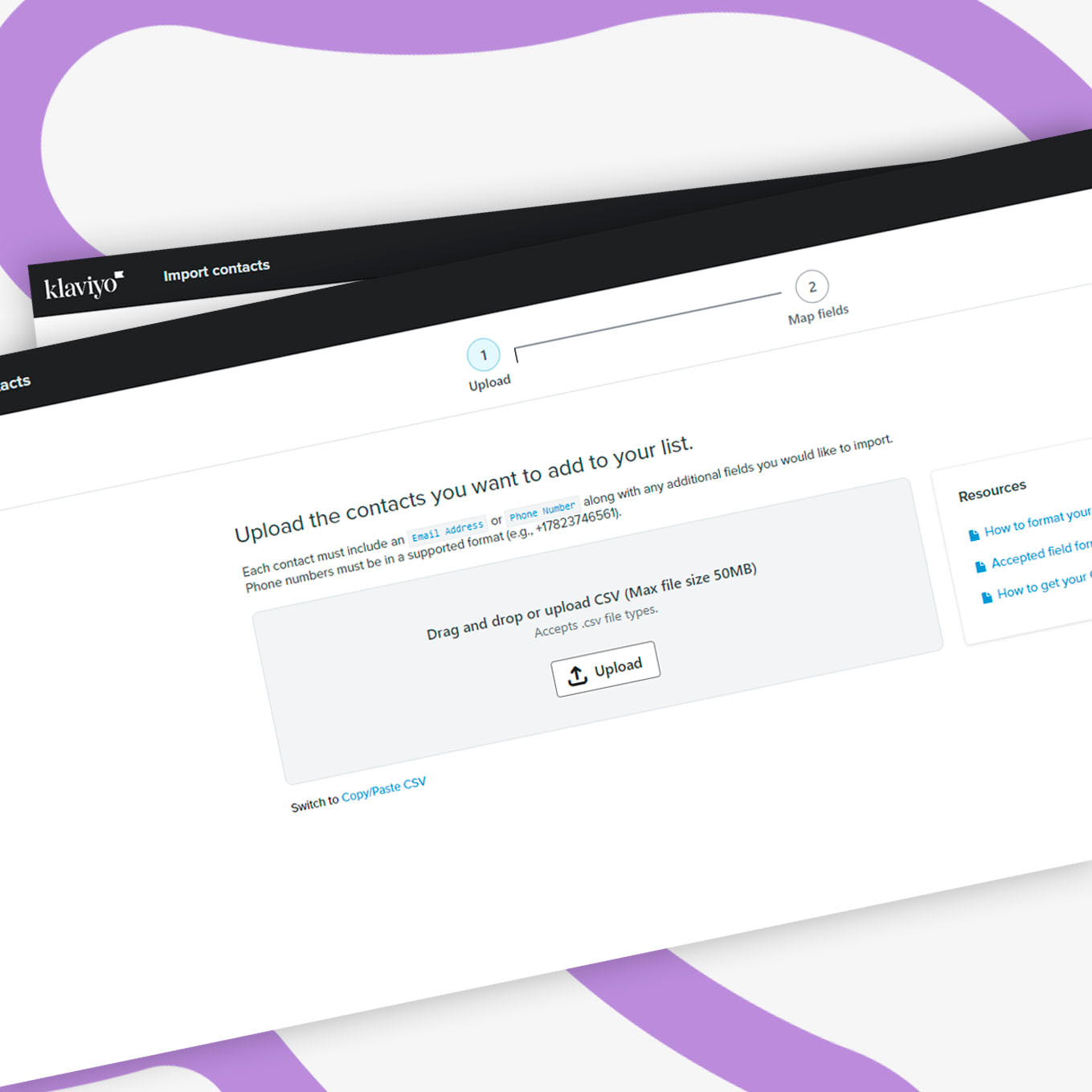 Carga de Lista de emails